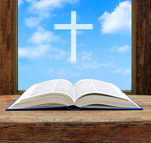Open Bible in window