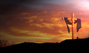 Cross on a hill